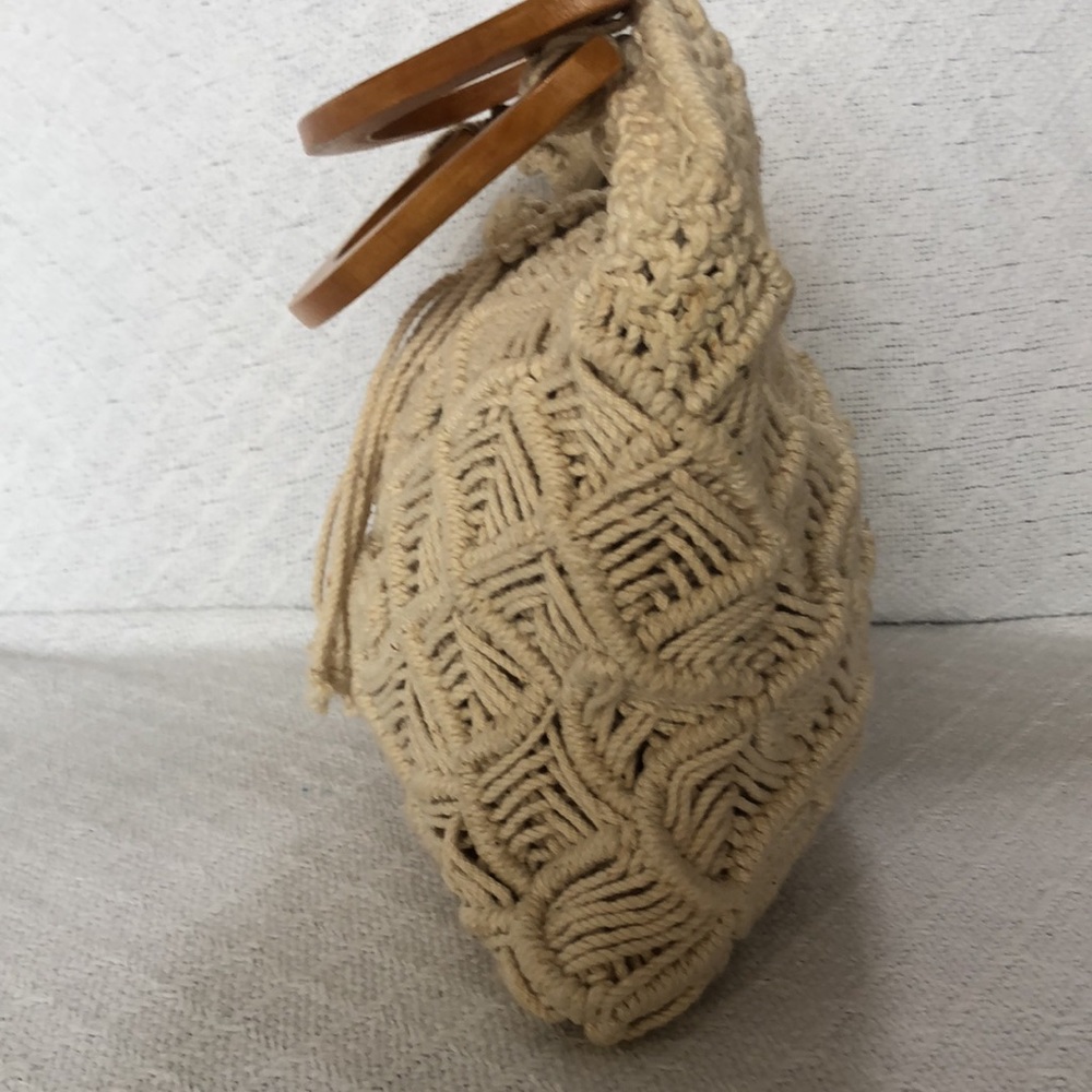 Vintage Mister Ernest crochet handbag. Cream colored. - Picture 4 of 10